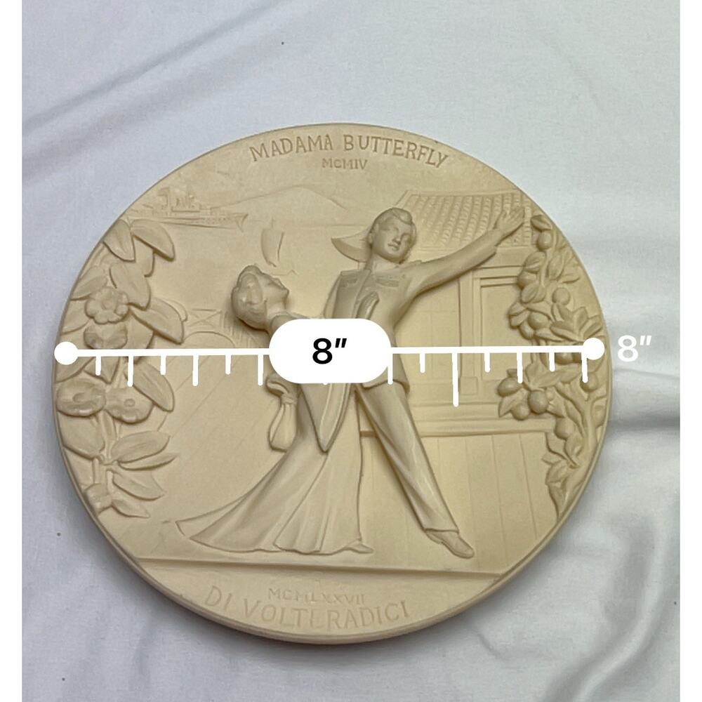 Madama Butterfly Alabaster Collector's Plate by Gino Ruggeri Italy No. AE 1533 - Picture 7 of 7